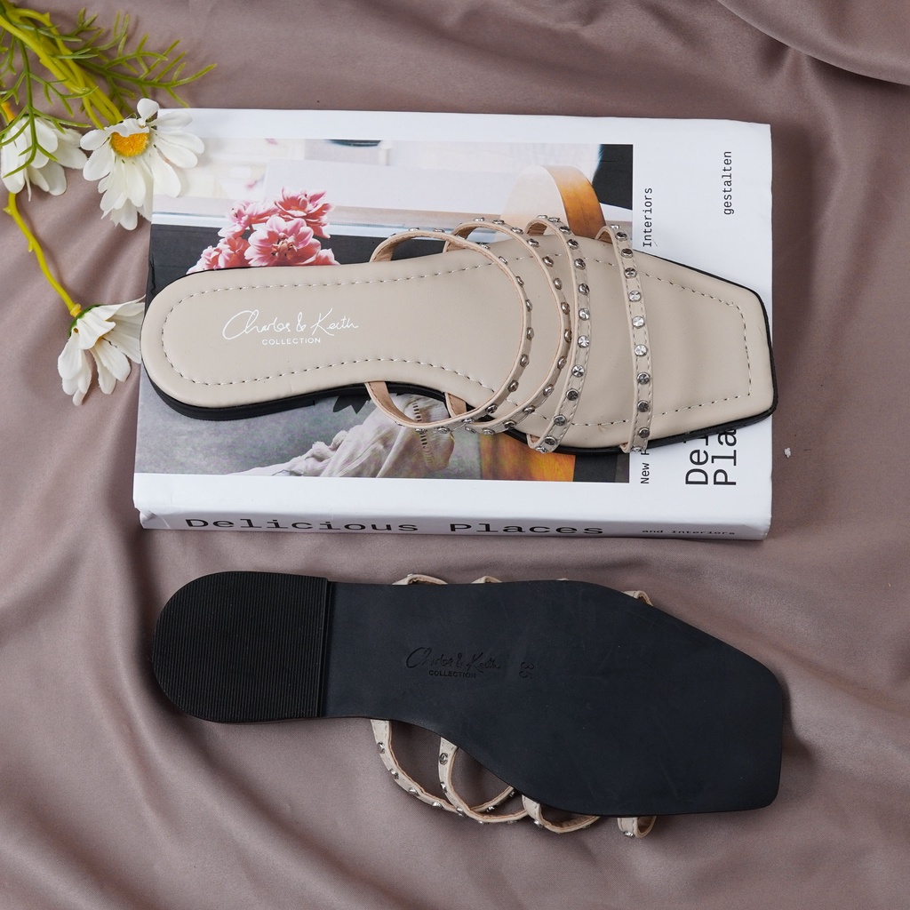 Sandal Teplek Santai Tali Simple Wanita Murah Berkualitas Premium CK 401 - Dshoes Flat 1,5 cm