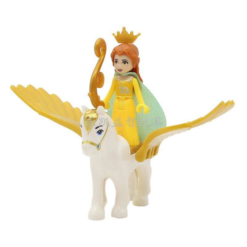 Lego Princess Belle Minifigure Disney Frozen Plus Sven Kuda Figure Bricks