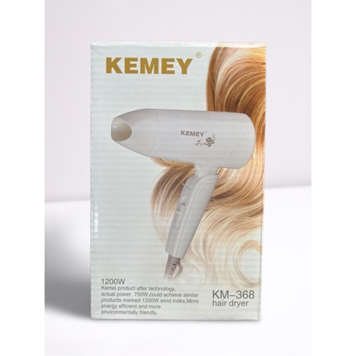 HAIR DRYER MINI LIPAT TRAVEL HAIRDRYER RAMBUT KEMEI KM-368 HOT &amp; COOL