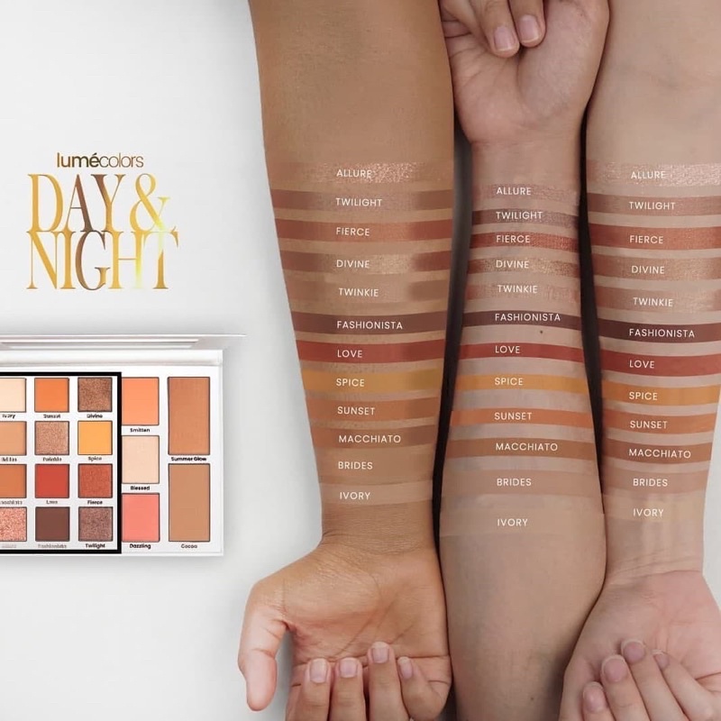 Image of lumecolors 12 colors eyeshadow day & night palette #1
