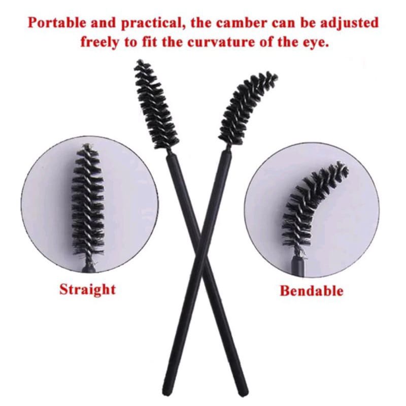 ✿ELYSABETHME✿ Spoolie Sikat bulu mata mascara maskara untuk extension aplikasi serum eyelash