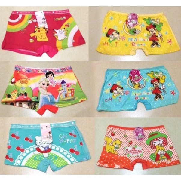 6PCS BOXER ANAK  ,COWO  SPIDERMAN / TAYO / CD BOXER ANAK CEWE BRANDED  HARGA 1/2 LUSIN / 6PCS HARGA GROSIR MURAH