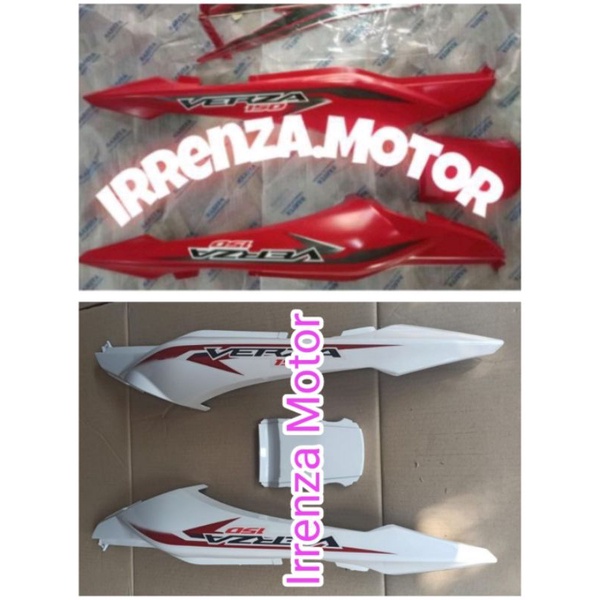 Cover bodi body belakang Verza 150 merah cabai putih