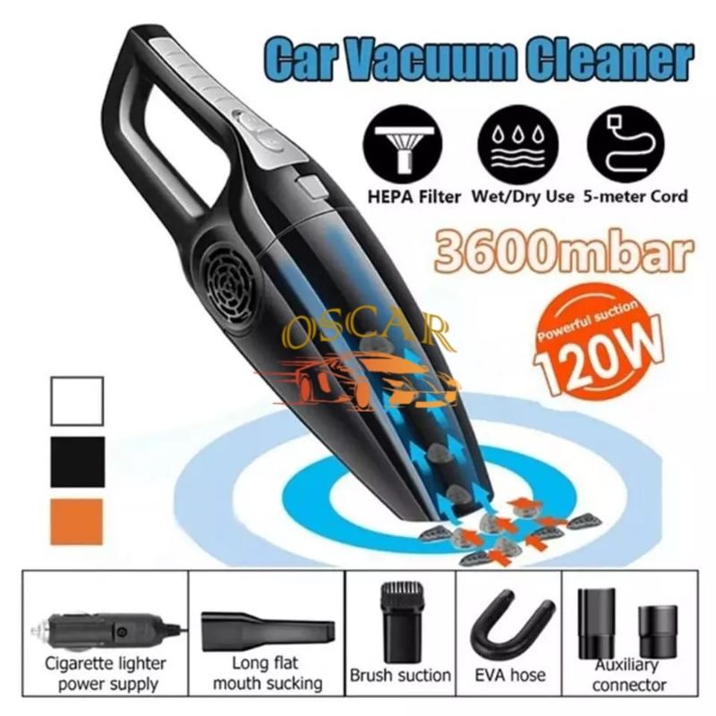 Vacum Cleaner Penyedot Debu Interion Mobil Portable Vacum Mobil 12 V 120W