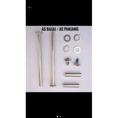 As bajaj sepatu roda / as panjang / alat tambahan model bajaj dan model mobil pilih sesuai kebutuhan