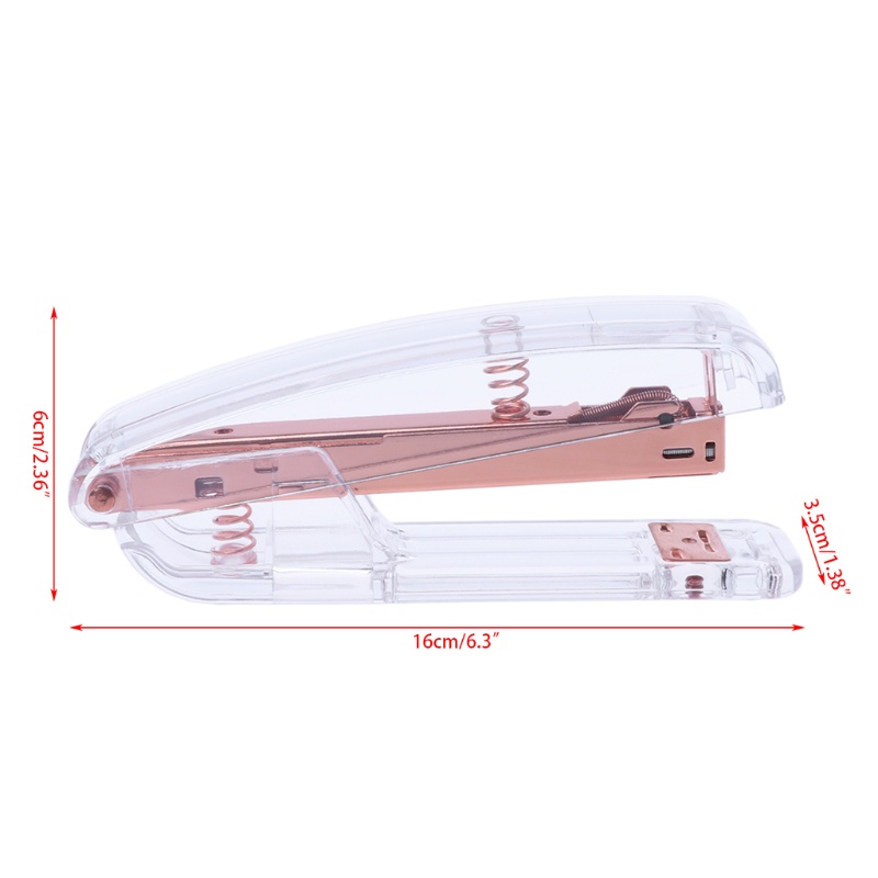 Mary Fashion Rose Gold Stapler Akrilik Metal24 /6 26/6alat Stapler Manual Praktis