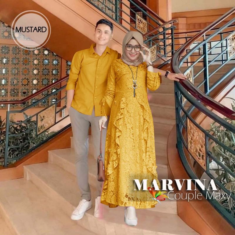 CP MARVINA MUTIARA, COUPLE PASANGAN, BRUKAT PREMIUM, GAMIS HIJAB MUSLIM, DRESS MAXY