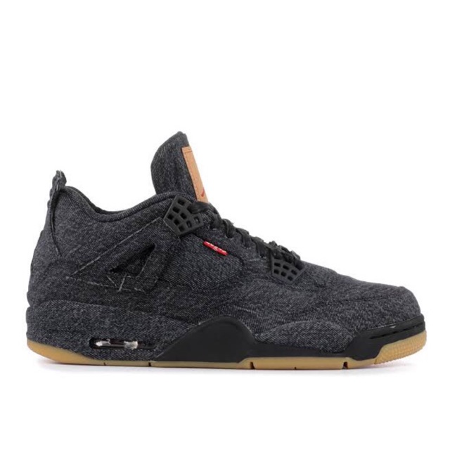 SEPATU NIKE AIR JORDAN 4 NRG RETRO x LEVIS BLACK NIKE AUTHENTIC - 43