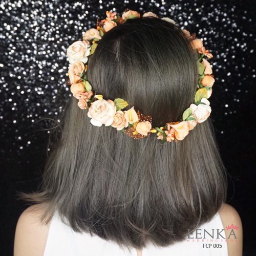 [PRODUK TERMURAH] AKSESORIS RAMBUT WANITA BANDO BUNGA FLOWER CROWN PESTA FCP005