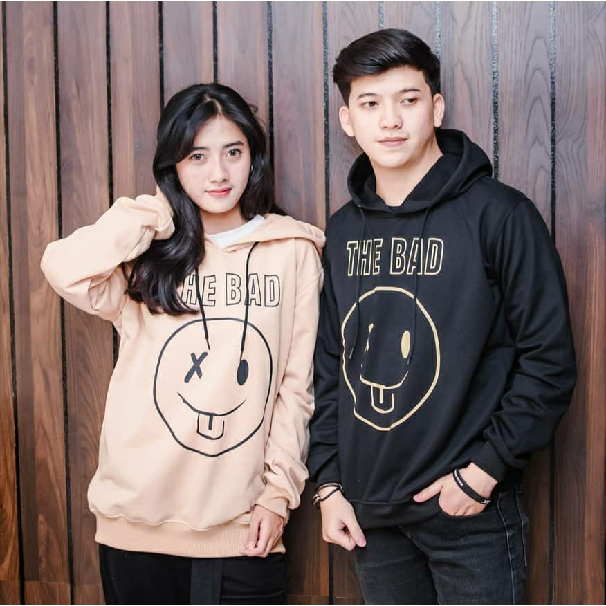 Jaket Sweater Hoodie The Bad Distro Premium Hitam Pria/Wanita