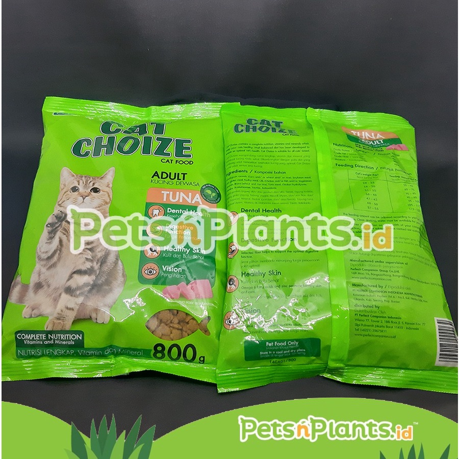 Makanan Kucing Kering CAT CHOIZE Adult 800 Gram PCG Choice - Tuna Salmon