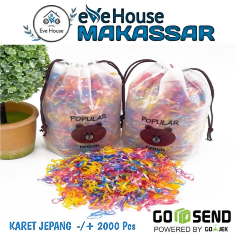 Makassar V159 Ikat rambut karet -/+ 2000 pcs karet jepang