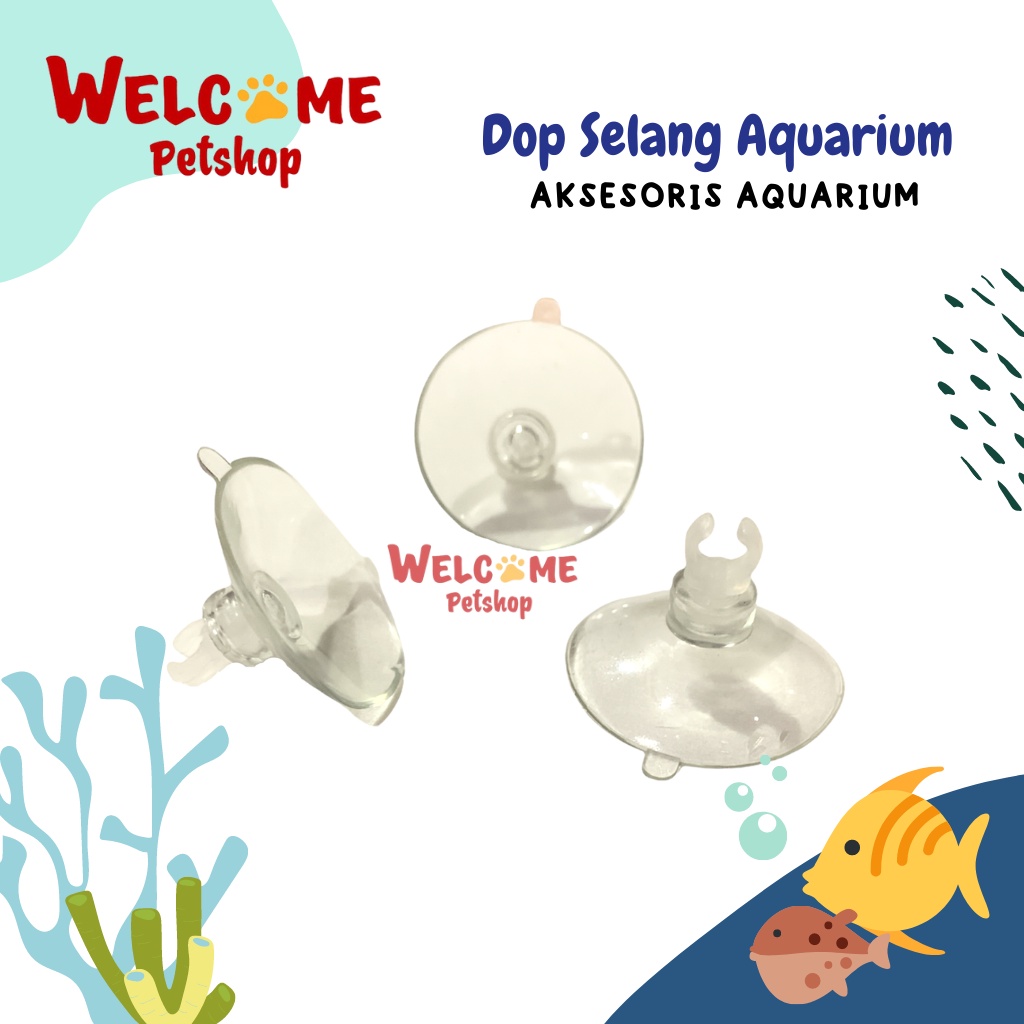 Dop Selang Aquarium Tempelan Kaca AQ Aksesoris