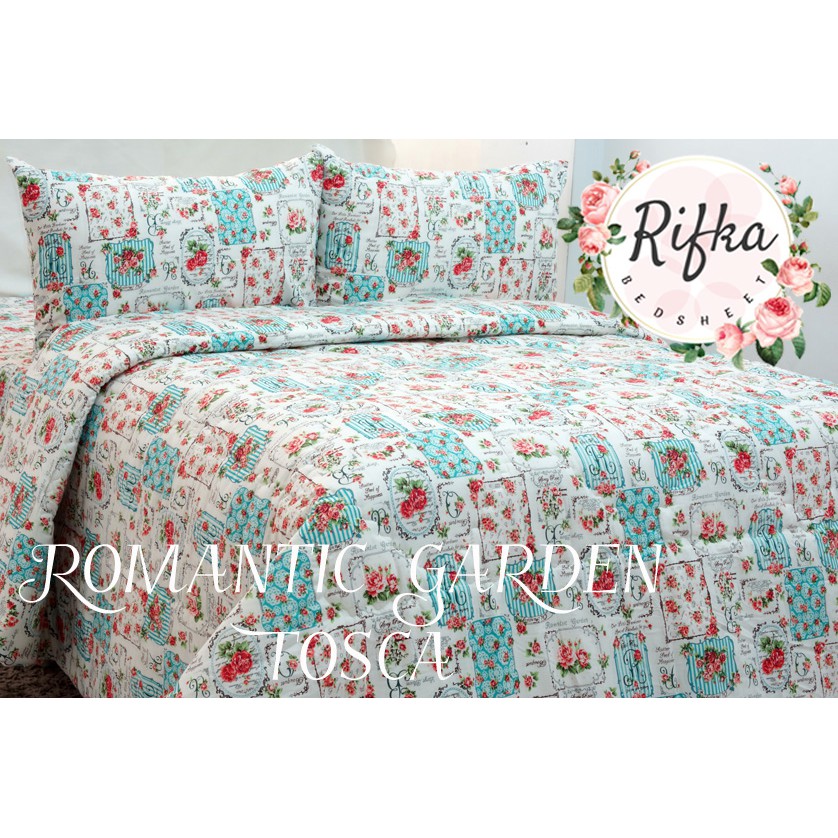 Seprai Rifka Bedsheet 160x200 T30 KATUN LOKAL-ROMANTIC GARDEN TOSCA