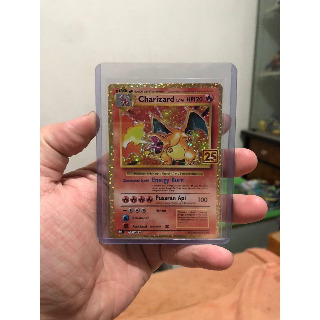 Kartu Pokemon TCG Charizard 25th Anniversary Celebrations Indonesia Original Base Set 25 Tahun Pokem