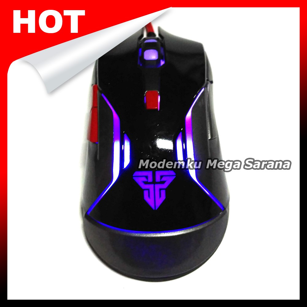 Fantech Mouse Gaming Warwick V5 USB - Hitam Metalic