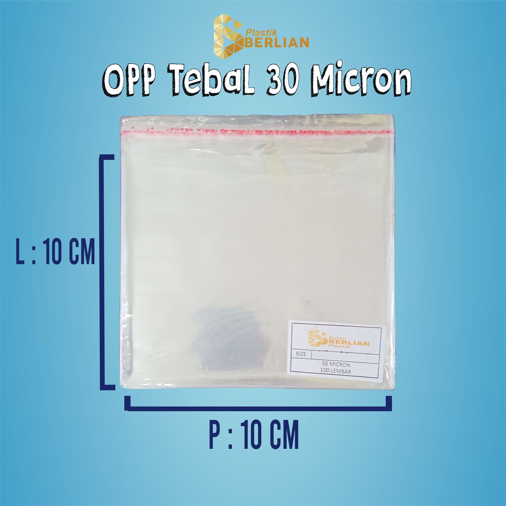 

10 X 10 cm Plastik OPP TEBAL 30 MICRON (100 lbr)