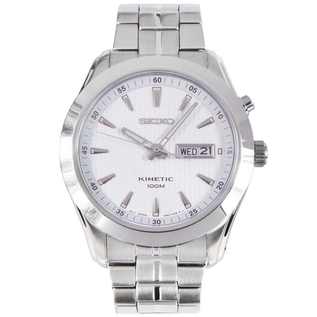 Seiko Kinetik Jam Tangan Pria - Silver - Stainless Steel - SMY101 SMY101K1