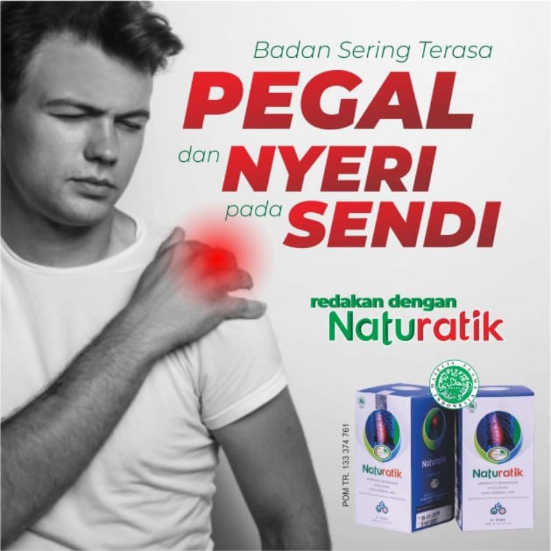 NATURATIK Obat Herbal Asam Urat, Rematik, Sakit Pinggang, Nyeri Sendi Punggung Pegal linu-1