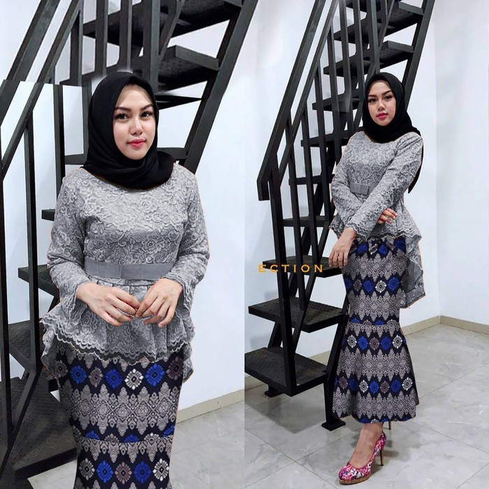 KEBAYA MODERN SILVER KEBAYA WISUDA TERBARU   Terusan