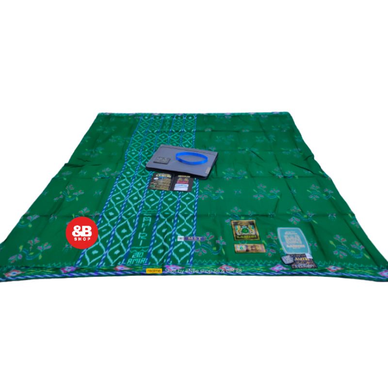 sarung lamiri S90 original full sutra MST kembang hijau tua botol karpet