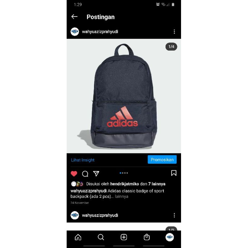 Adidas classic badge of sport backpack 