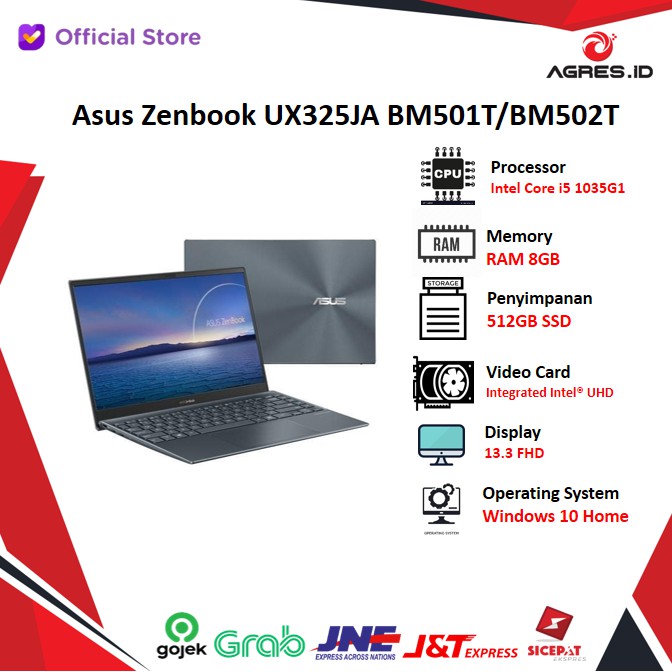 Asus Zenbook UX325JA BM501T/BM502T i5 1035G1 8GB 512ssd