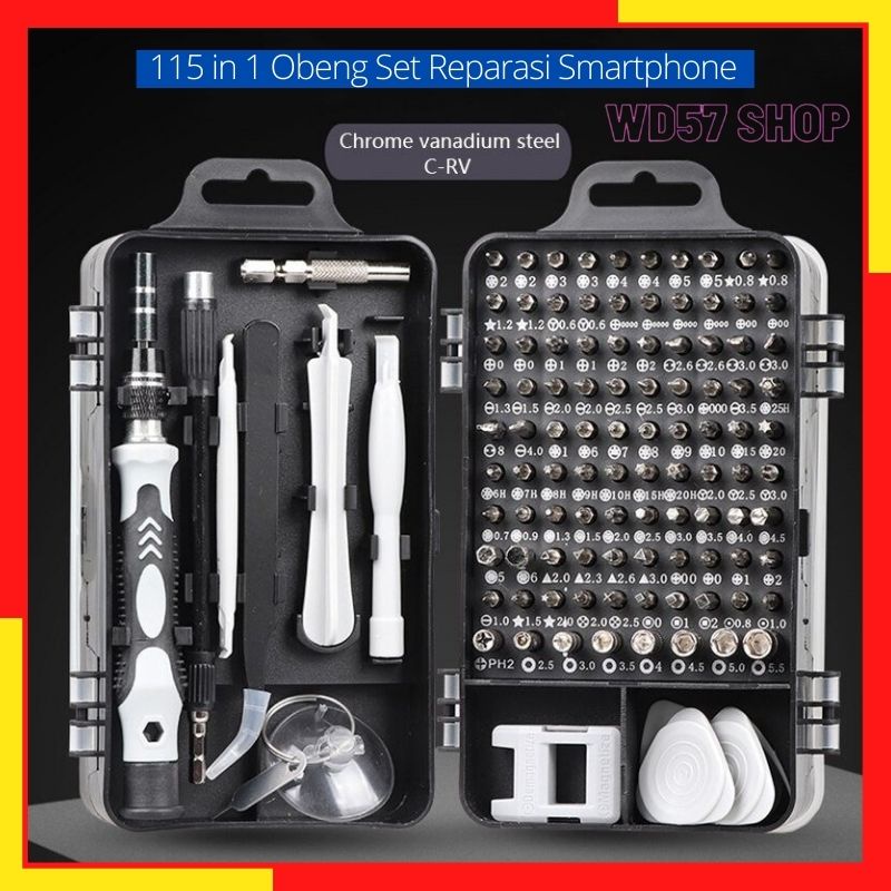 Obeng Hp Full Set Reparasi Service Iphone Smartphone Laptop