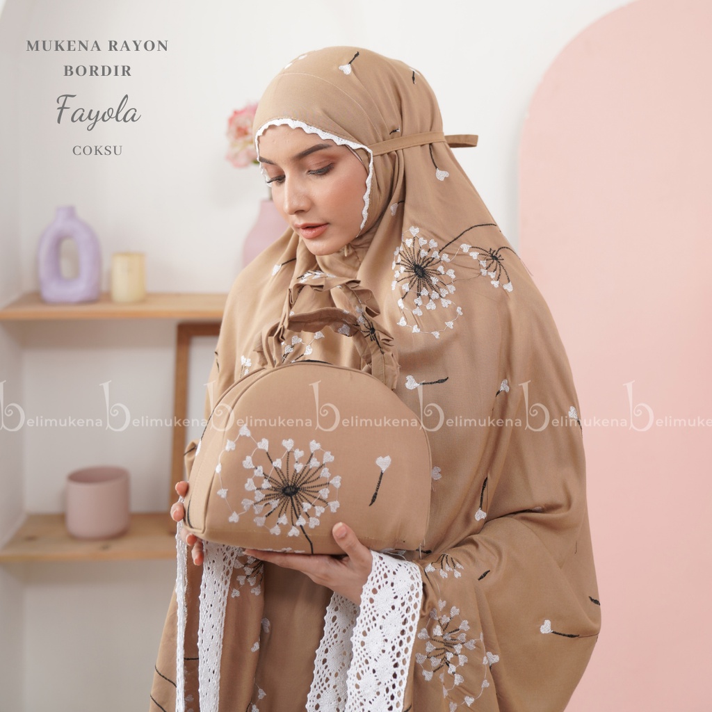 Mukena Dewasa Rayon Bordir 2in1 Fayola