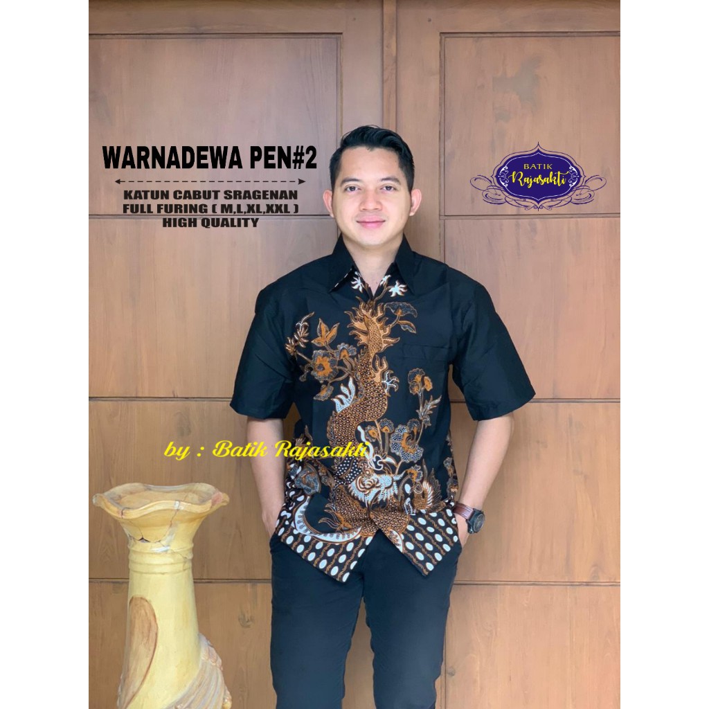 WARNADEWA PEN 2 Kemeja Batik Pria Lengan Pendek Katun Halus FULL FURING Rajasakti