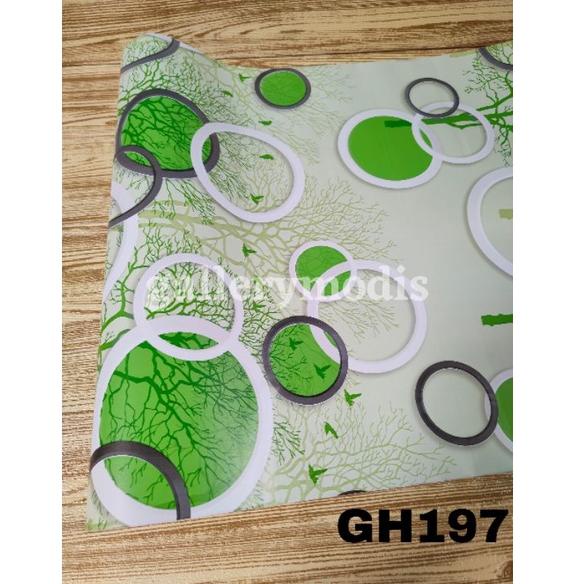 WALLPAPER DINDING BERKUALITAS GH197 POLKA RANTING HIJAU  [PMP.14My22ғ]