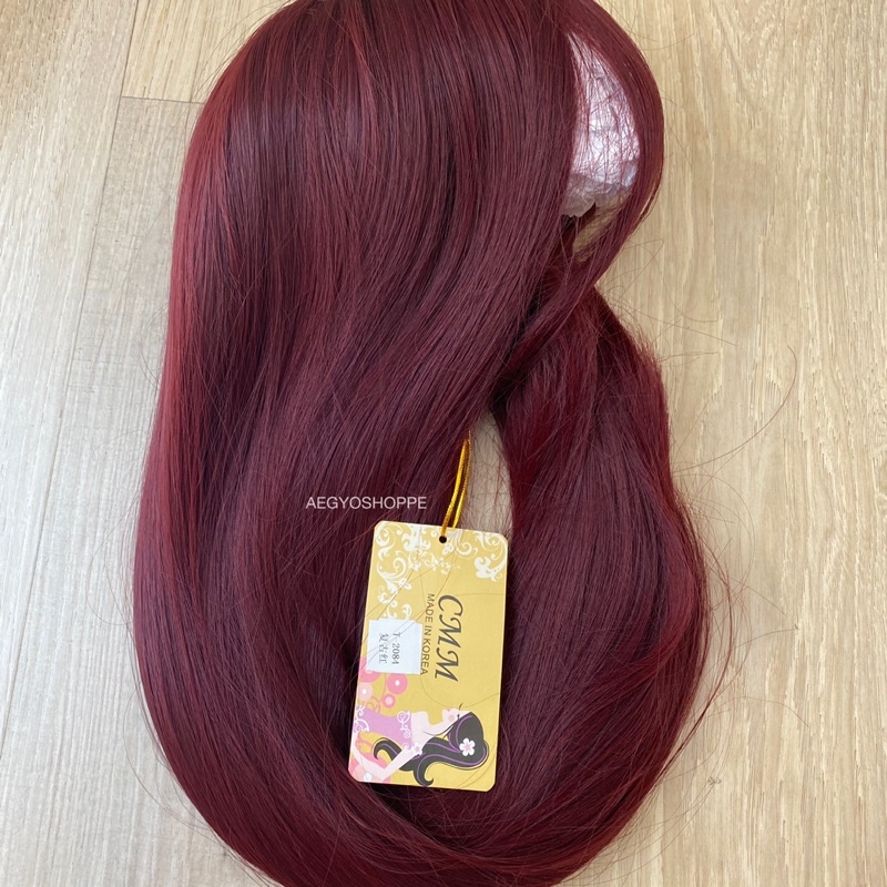 T2084 full wig korean style tanpa poni 60 cm