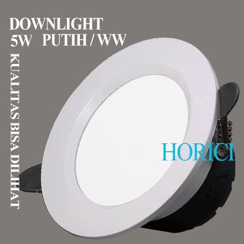 ASLI FULL TERANG 5W LAMPU DOWNLIGHT LED PLAFON 5 WATT NYALA ADA PUTIH / WARM WHITE