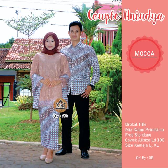 BAJU COUPLE BROKAT SELENDANG MODERN