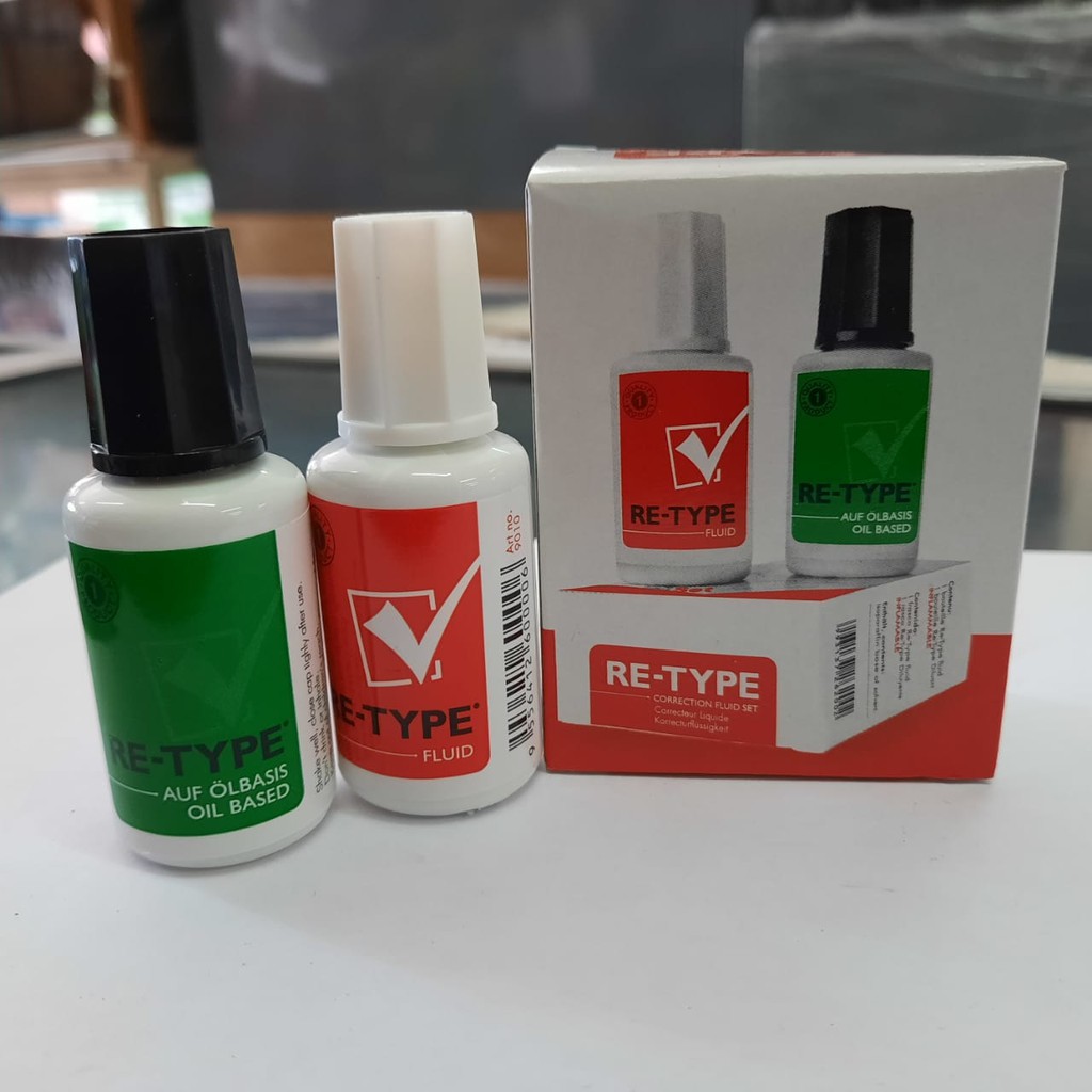 

Re-Type Set / Tipex Cair / Tip-ex Kuas / Correction Fluid