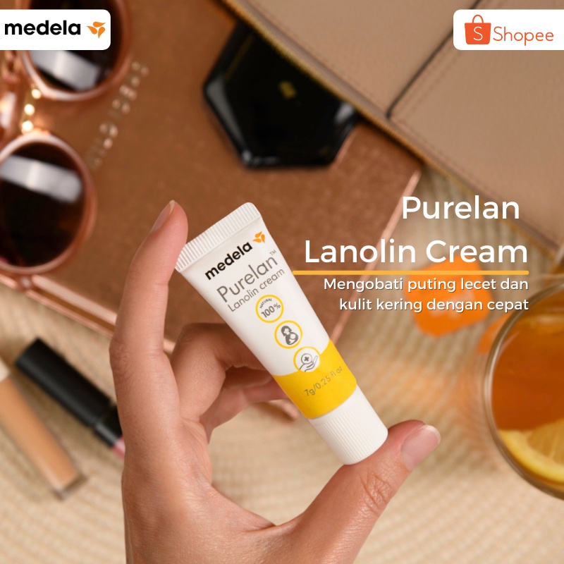 PURELAN LANOLIN NIPPLE CREAM MEDELA 7g / CREAM PUTING LECET / PELEMBAB/ NIPPLE CREAM