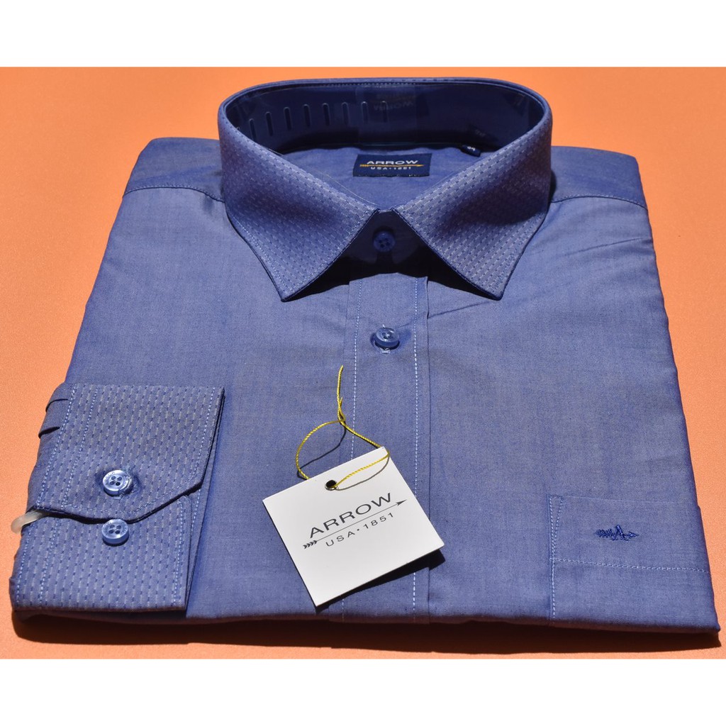 Kemeja Pria ARROW Lengan Panjang Biru AB22 Original & Real Picture
