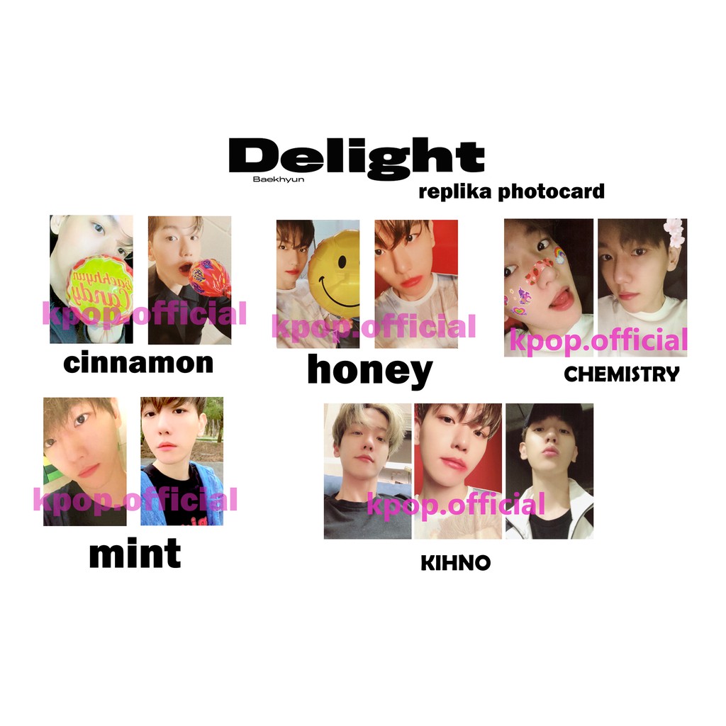 Ready Stock Exo Baekhyun Delight Candy Replika Photocard Shopee Indonesia