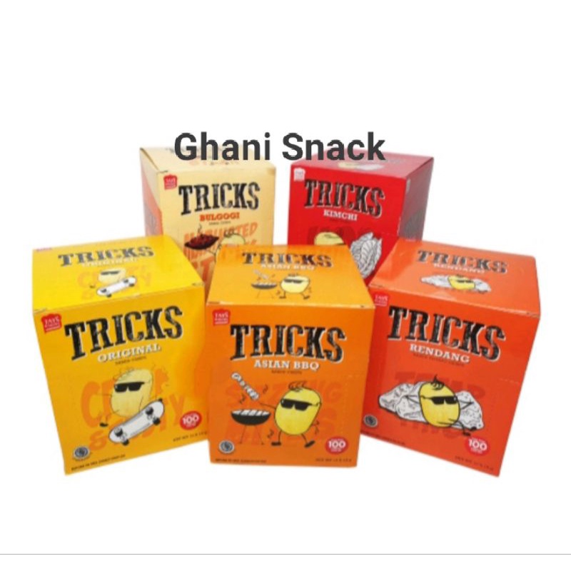 

Tricks Biskuit Kentang Potato Naked Chips Net 10pc x 18gr - Tricks Baked Crips Potato Kentang Crisps