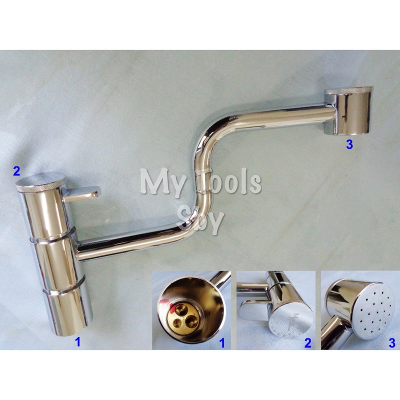 Kran Air / Keran Wastafel Sink Bebek Panas Dingin Kuningan Chrome Vicenzzo