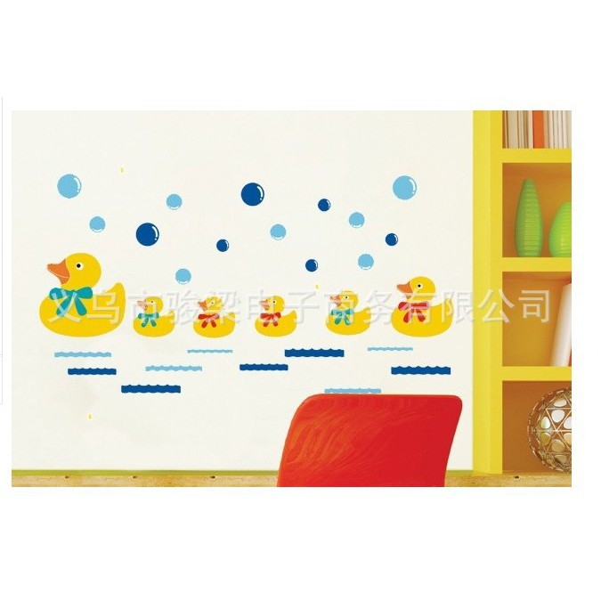 RELIZA WALL STICKER BEBEK 45X60CM DUCK KAMAR MANDI IKAN STIKER DINDING TOILET