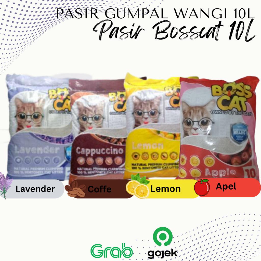 KHUSUS GOJEK PASIR KUCING BOSS CAT 10 LT 10LT GUMPAL WANGI 10KG 10 KG PREMIUM