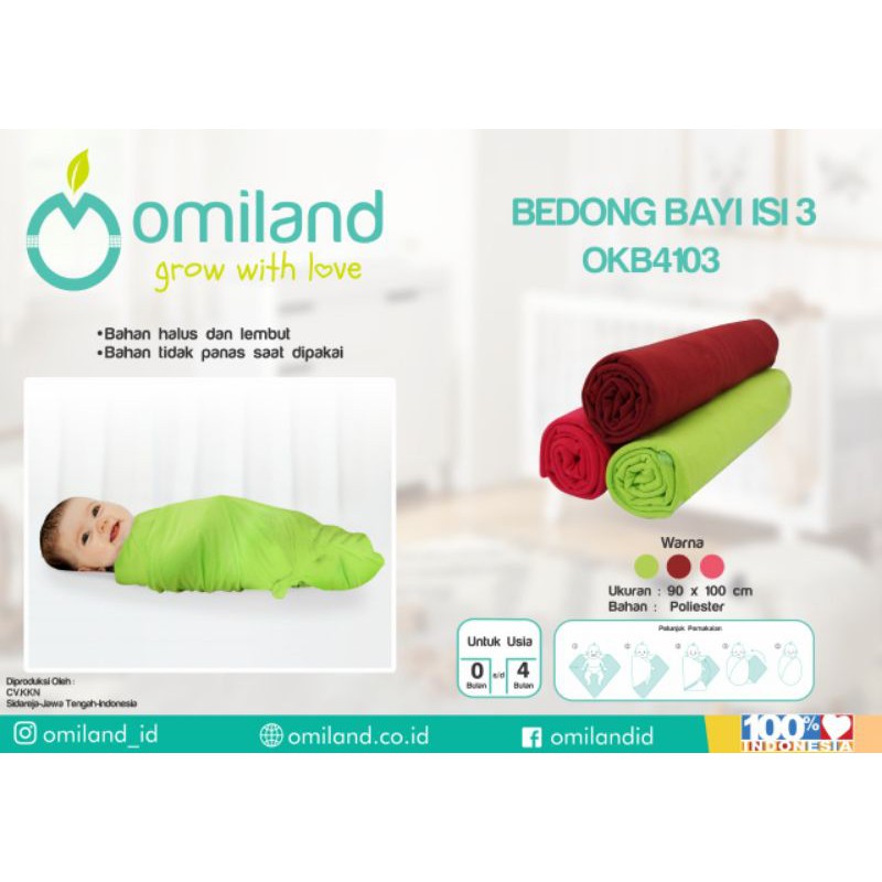 Omiland bedong baby polos