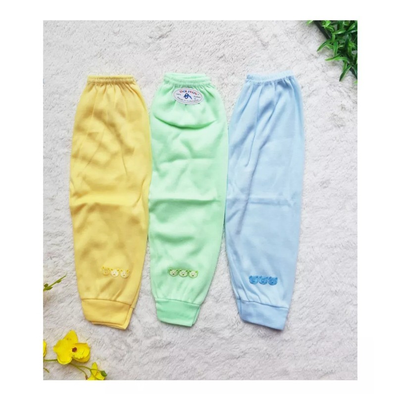 6 Pcs Celana Panjang Bayi Dolphin - Celana Panjang Bayi Murah Mix 3 Warna