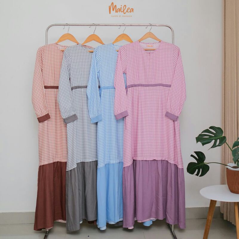 mailea - miyuki gamis busui freindly katun / gamis murah