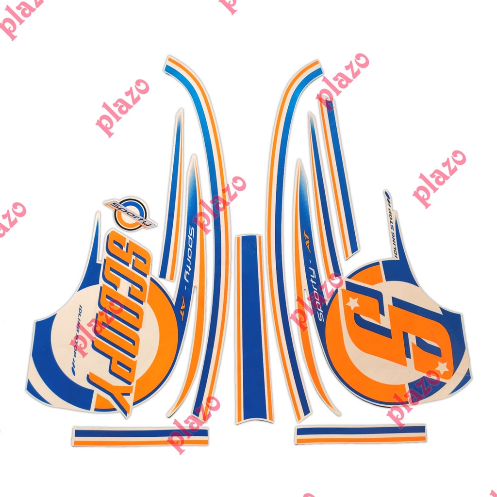 sticker striping lis motor scoopy sporty 2015 putih