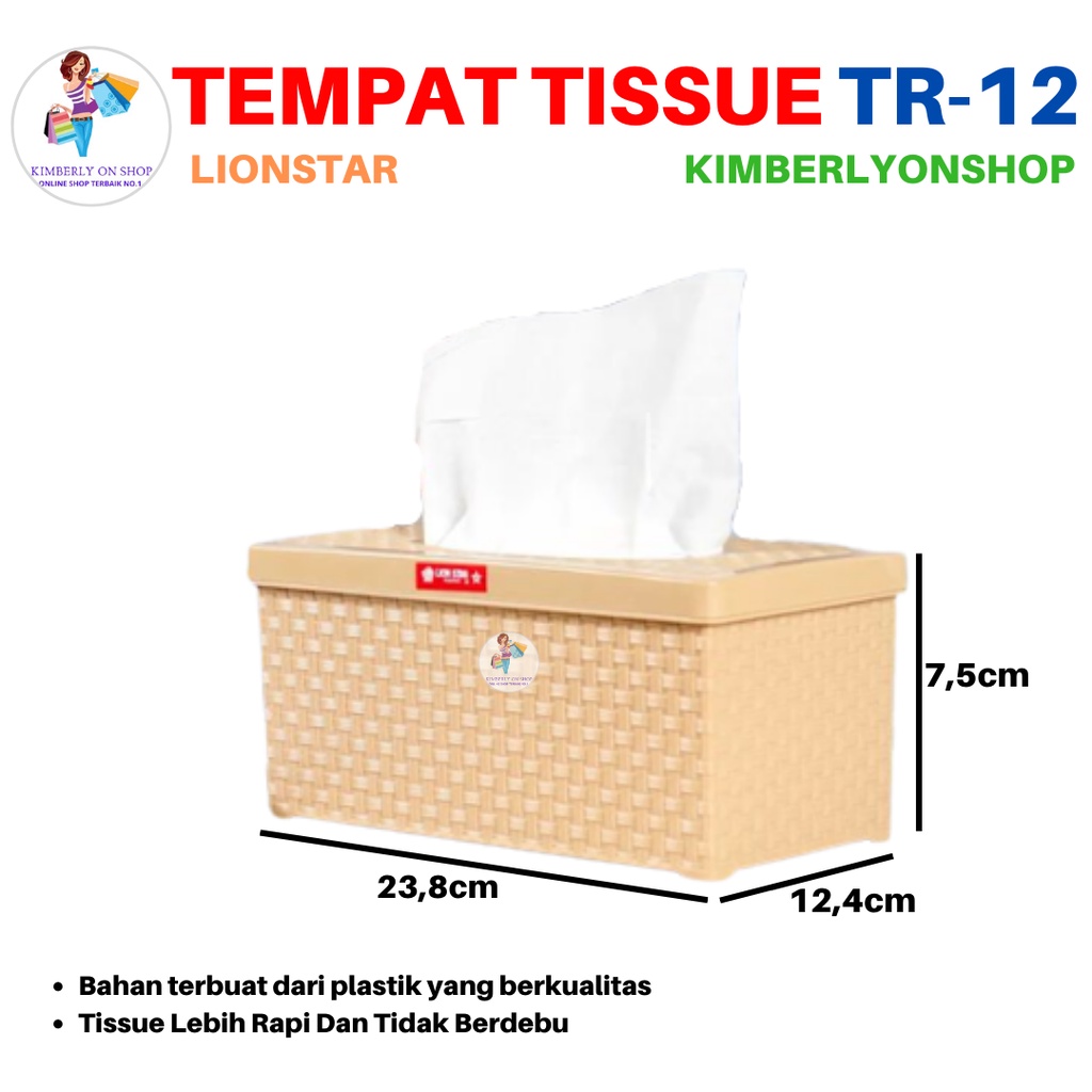 Tempat Tissue Rato S Kotak Tisu Plastik TR 12 Lion Star