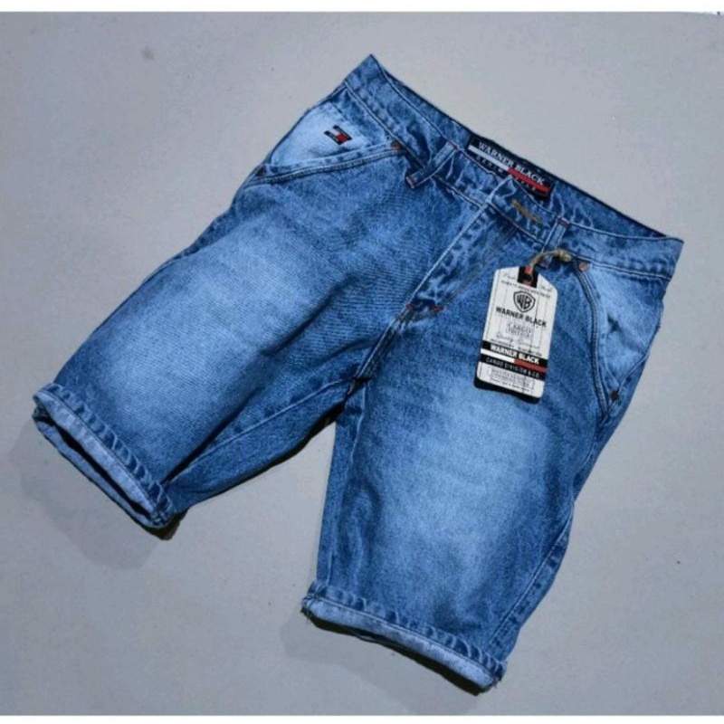 CELANA PENDEK PRIA SKKINY JEANS REPPEAT POLOS