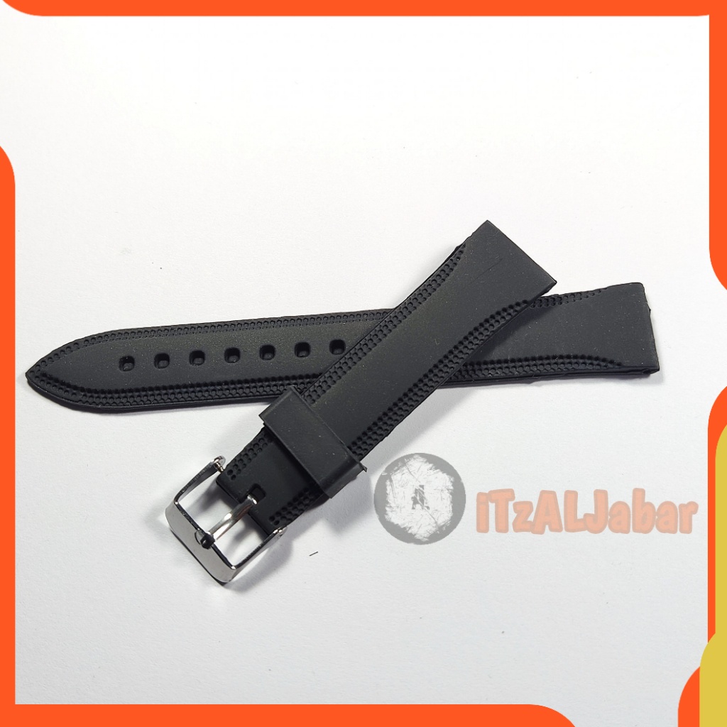 Tali jam tangan karet 18mm rubber strap Tali jam karet 18mm WH133