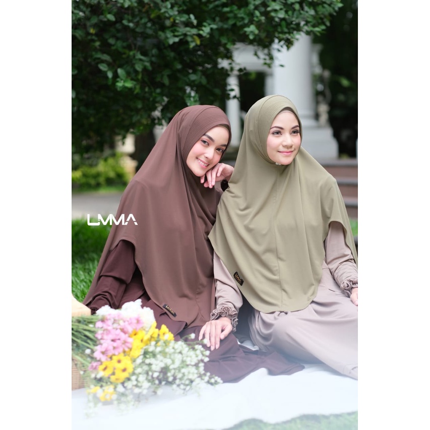 Umma Albarizk Bergo Lolita Hijab Instan Antem Bahan Jersey saffashion